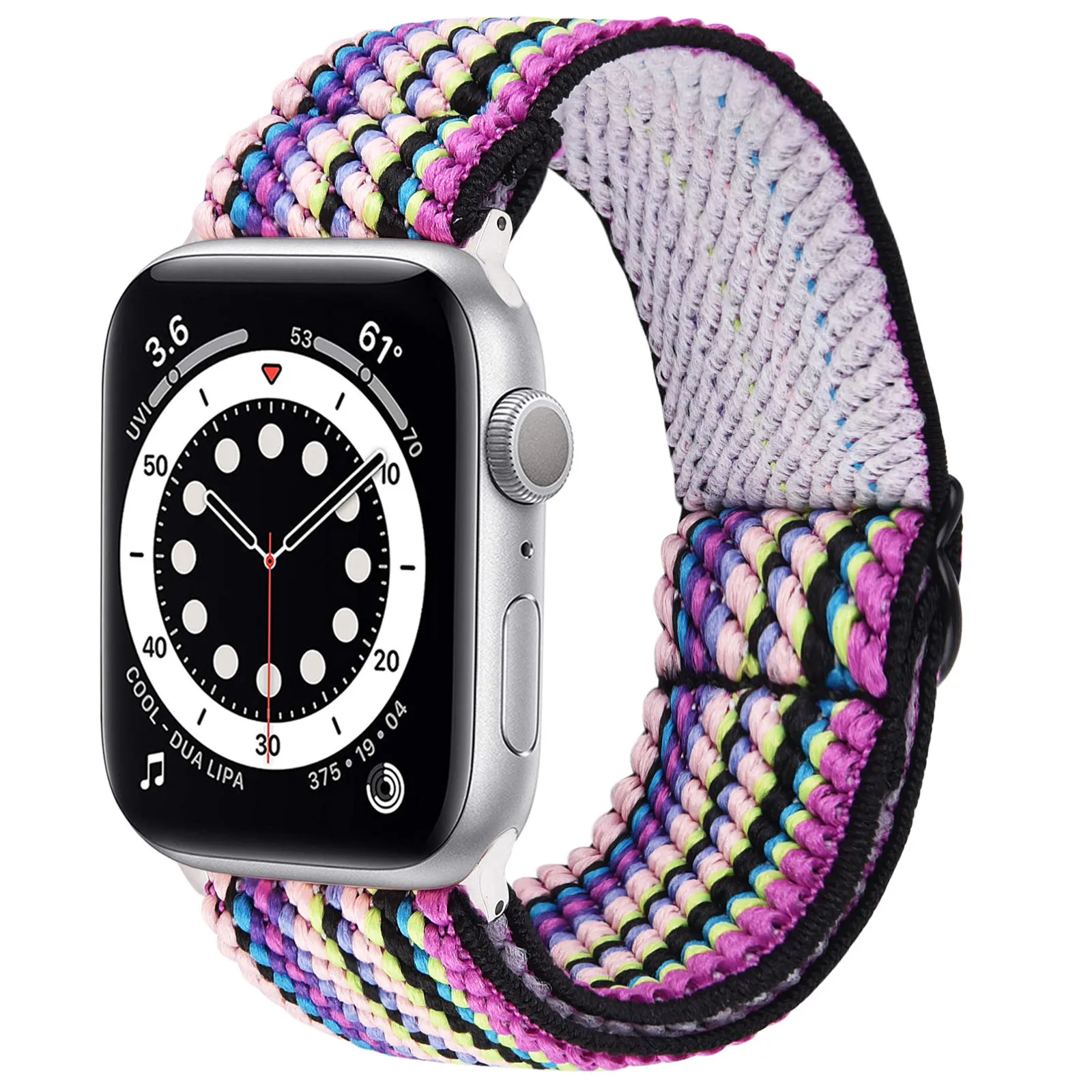  Ремешок с нейлоновой оплеткой для Apple Watch 6 различные дизайны регулируемая длина Плетеный ремешок iWatch всех