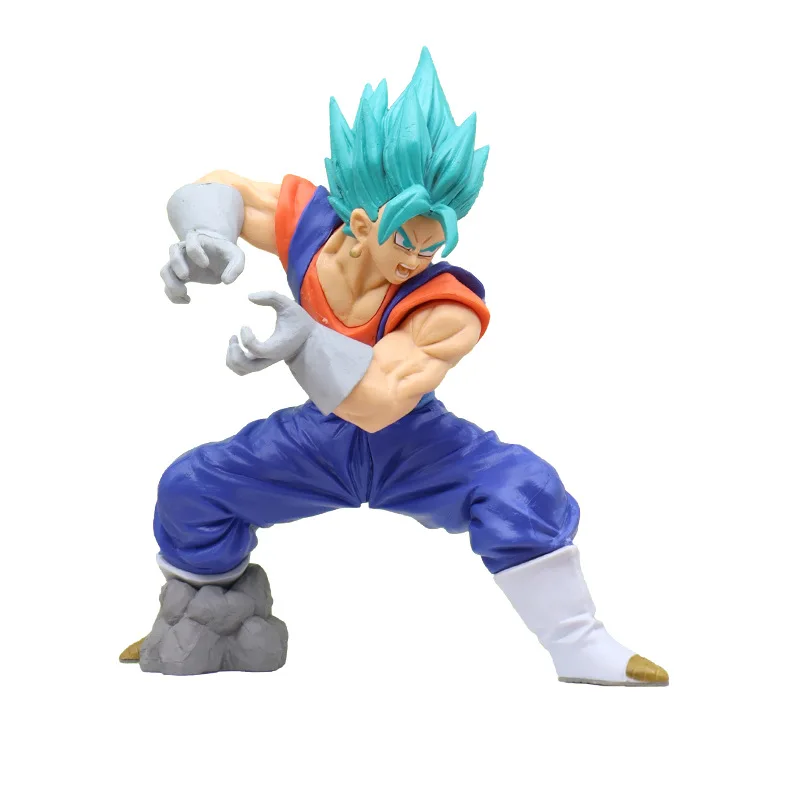 Best selling japan pvc figurines anime toy dragon z ball Blue hair Battle vegetto action figure for desk decoration