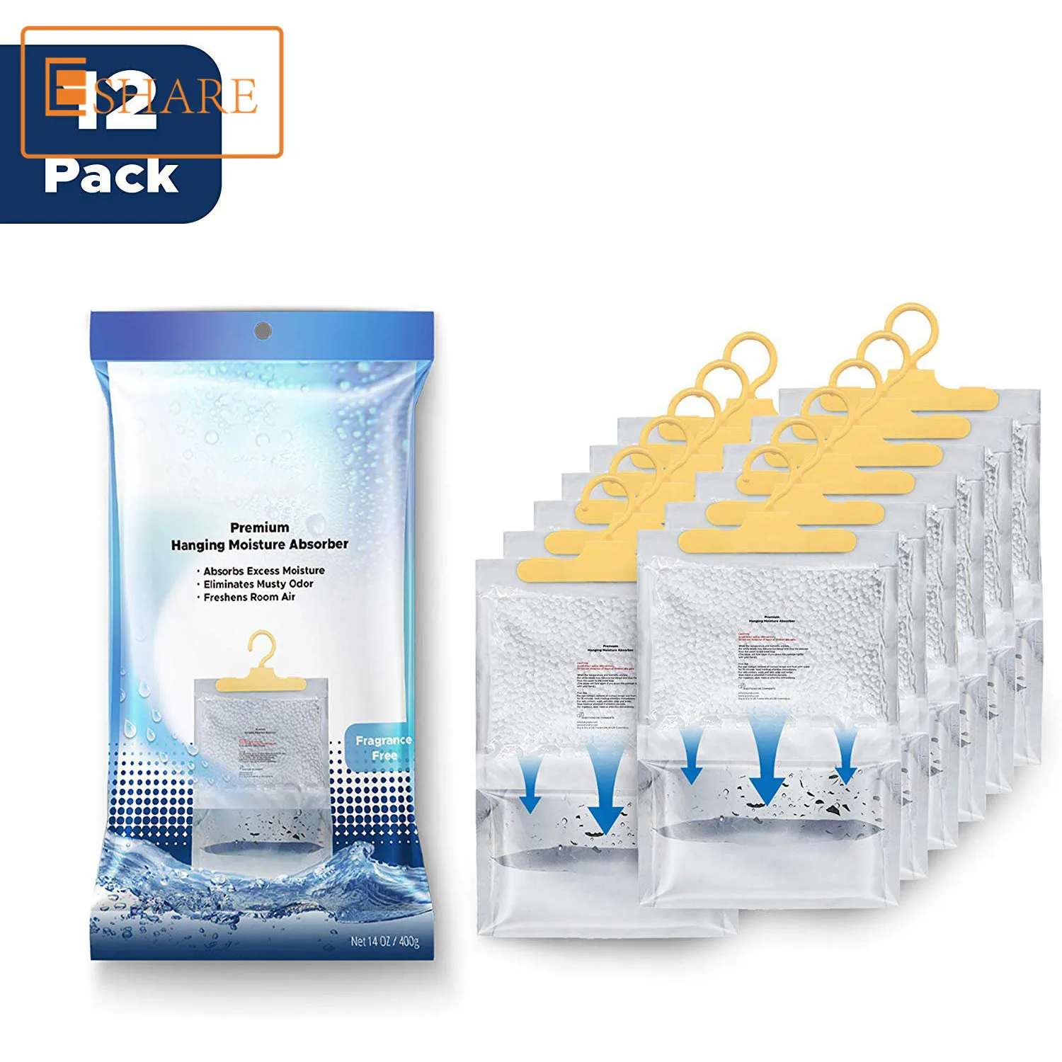Hanging dehumidifier bag air purifying bags moisture absorber bag