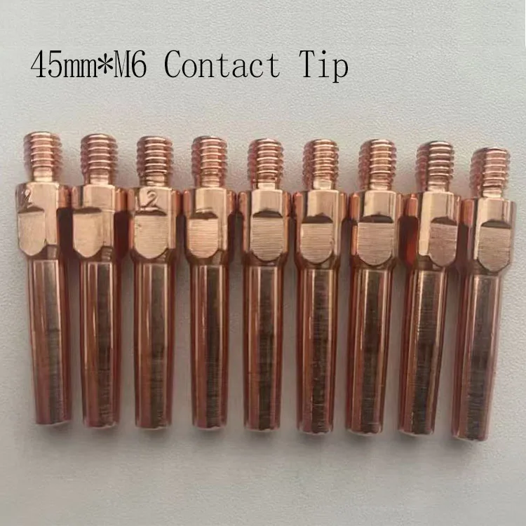 M6*45mm 200A CO2 Torch MIG Welding Torch with Contact Tip for 0.8/1.0/1.2mm for MIG Welding Applications