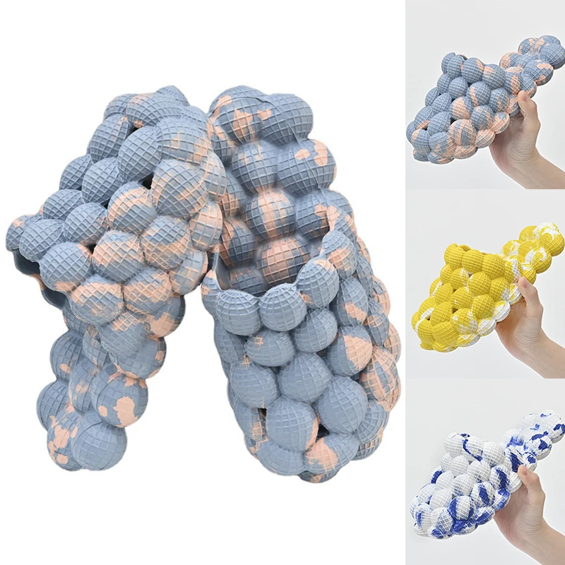 Personalized Beach Summer EVA Slippers Slides Upgraded Soft Mens Women Fashion Cool Lychee Air Bubble Slippers