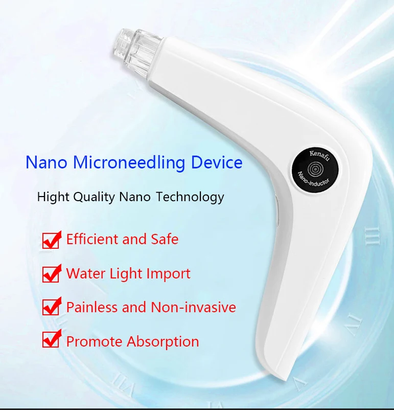 Wireless Portable Mesotherapy Gun for Anti-aging Red Light Facial Lifting Device Home Use Painless Microcrystal Injector