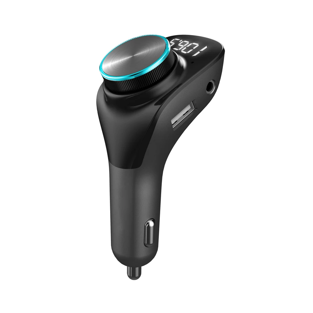 
fm transmitter for radio station Bluetooth 5.0 AUX Car Mp3 Player Double USB Charger LCD screen Handsfree car Adapter 