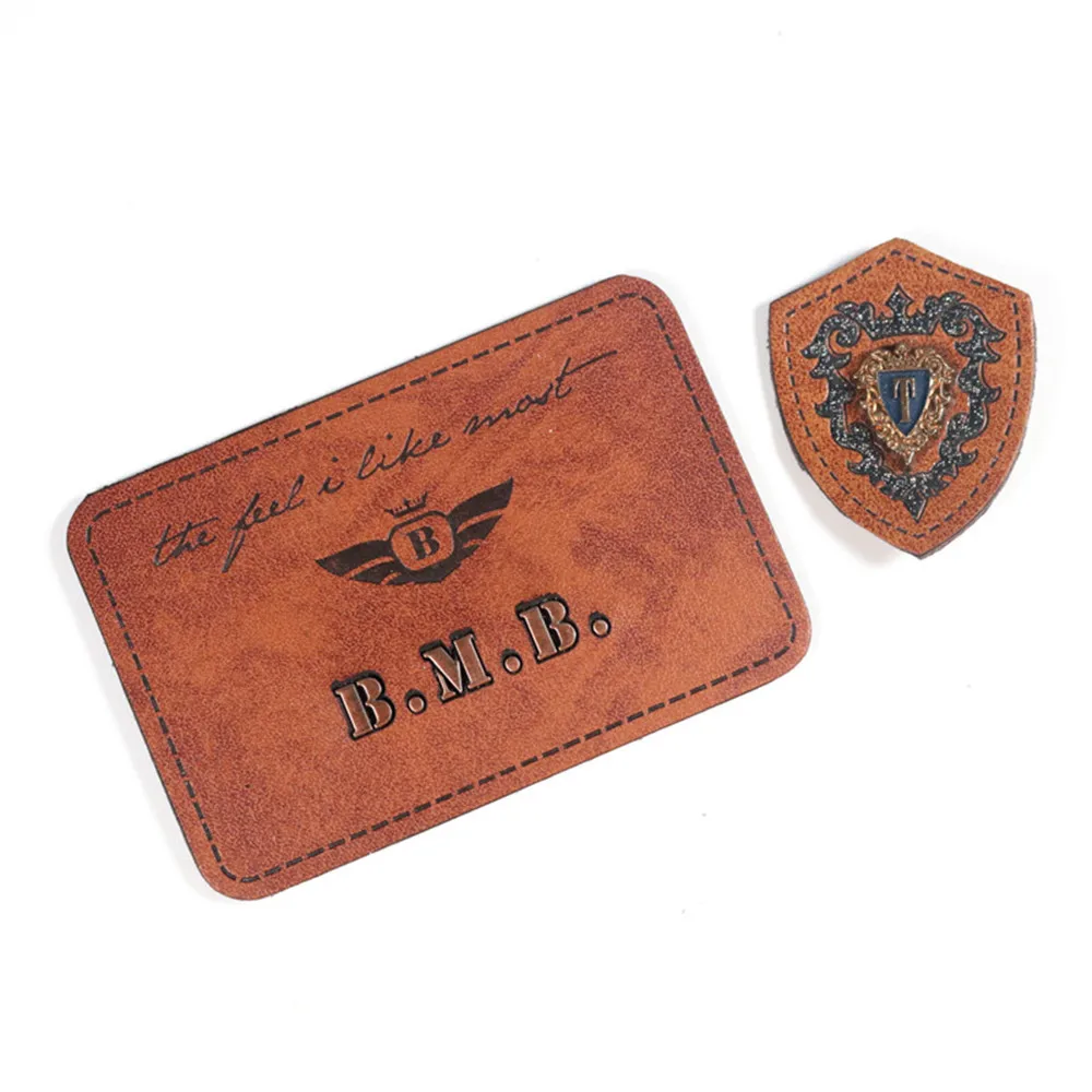 Пользовательские этикетки для одежды, рельефные этикетки из искусственной кожи, джинсовые нашивки с дизайнерским логотипом