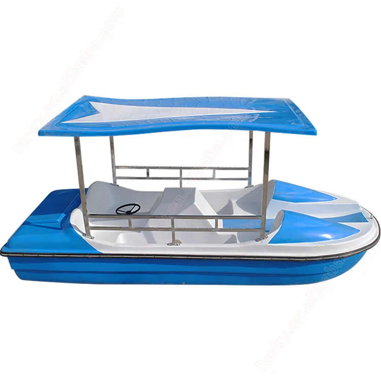 the most popular water park fiberglass human power foot paddle pedal boat water pedal boat