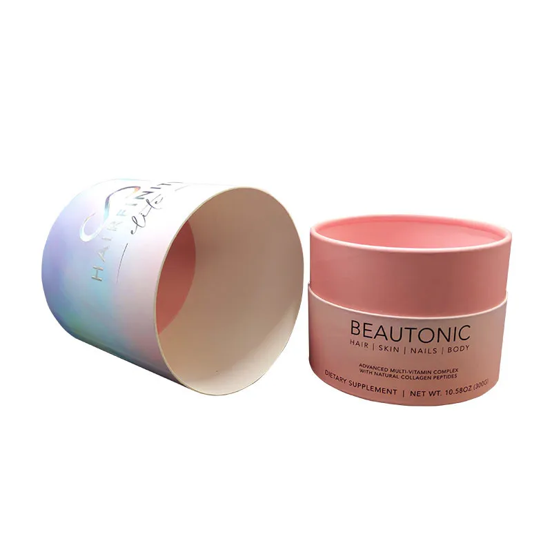 Custom Design Round Box For Skincare Products High Quality Perfume Essential Oil Round Tube Box Packaging Circle Gift Box