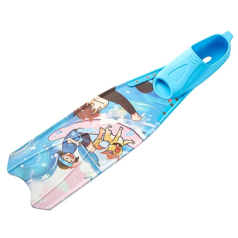 Custom Personalized Pattern Flipper Soft and Powerful Scuba Diving Fins for Underwater Freedive Snorkeling Spearfishing