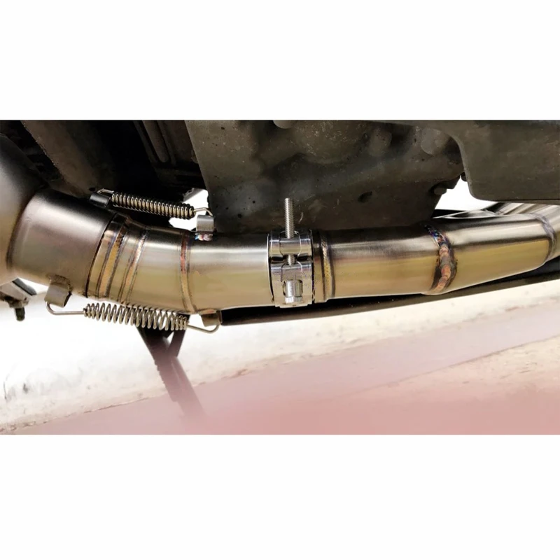 ER6N Motorcycle Exhaust Escape Moto Stainless Steel Front Middle Link Pipe Muffler headers 51MM For Kawasaki ER6N ER6F Z650