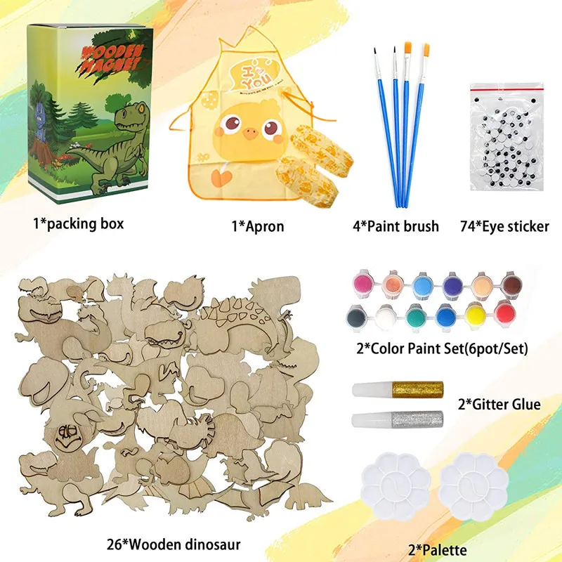Wooden Magnet Creativity Arts & Crafts Painting Kit