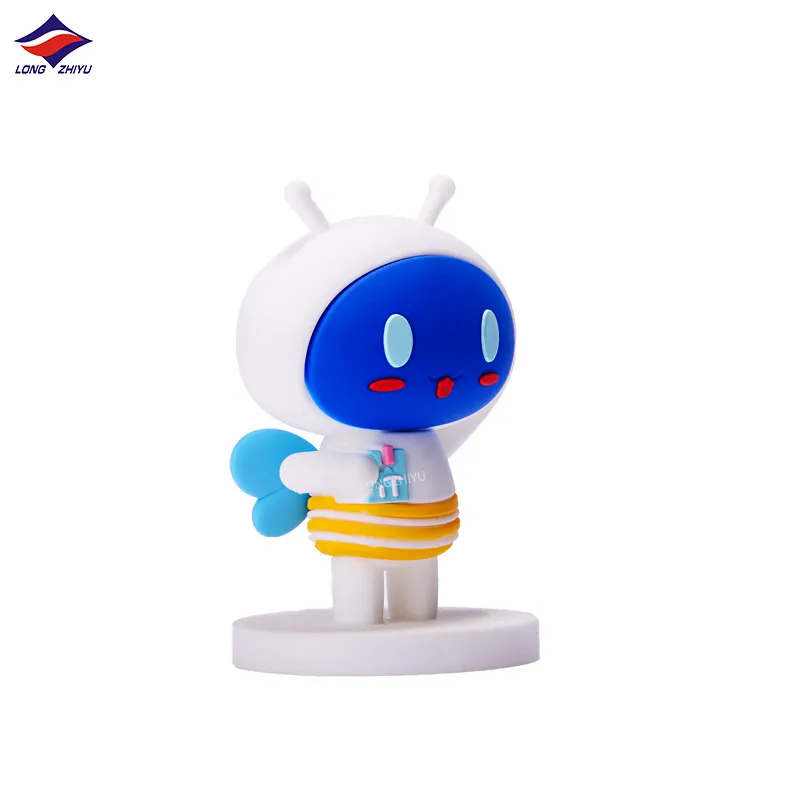 Longzhiyu Custom Action Figure Anime Cartoon Character 3D Mini Figurine with Base Soft Rubber Model Toy Decorations