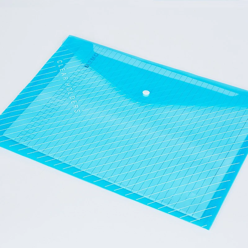 Office Supplies A4 Cartoon Document Bag Clear Lattice Plastic PVC File Folders