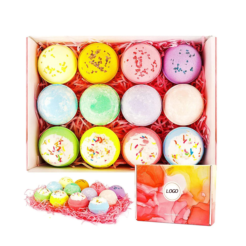 
Wholesale Custom Premium Private Label DIY Kit Fizzy Natural Organic Bath Bombs for Gift Set 