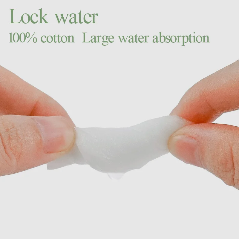 Source factory custom organic cotton material makeup remover cotton Spire process round makeup remover cotton