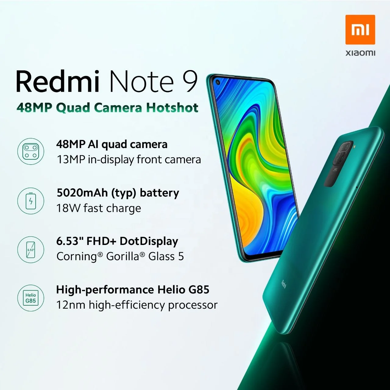 
Global Version Redmi Note 9 128GB Global Version NFC Smartphone 4G 6.53
