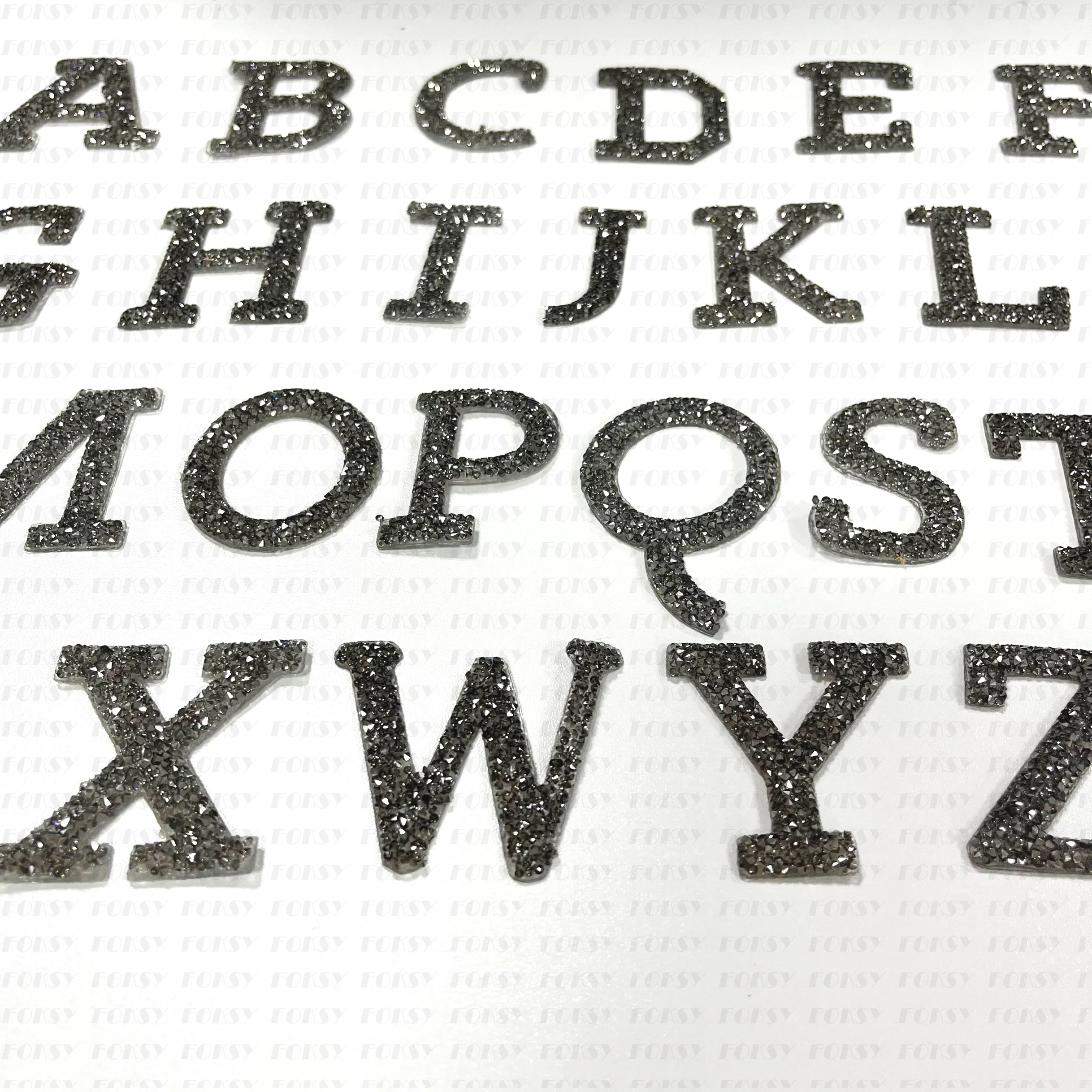 Hot Sale 3D Hotfix Rhinestone Applique Letter Iron On Transfer Alphabet Beaded Patches