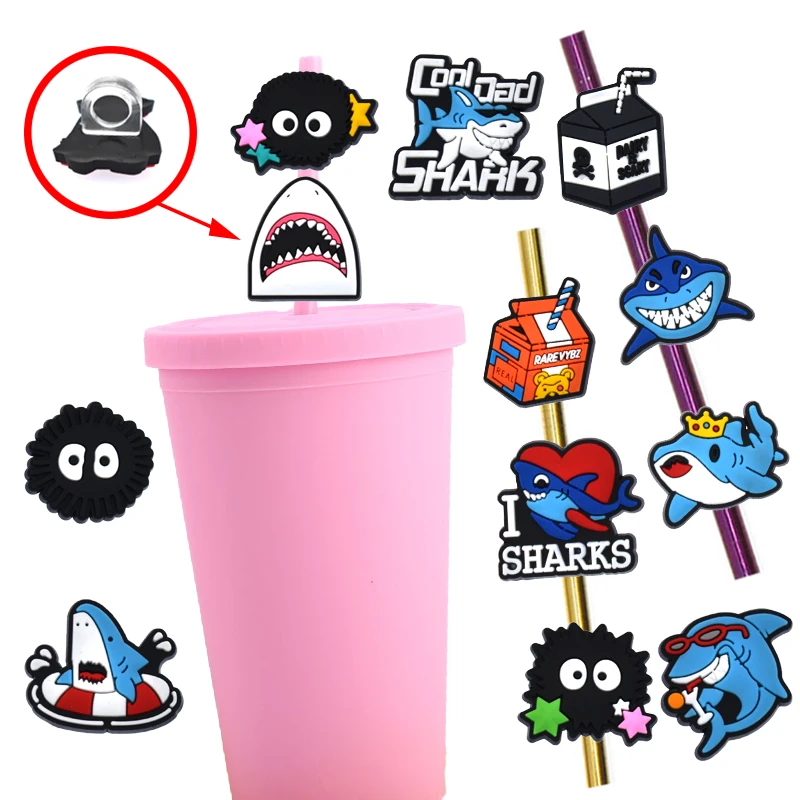 Soft pvc addams family straw topper new customized wednesday straw toppers wednesday addams straw topper