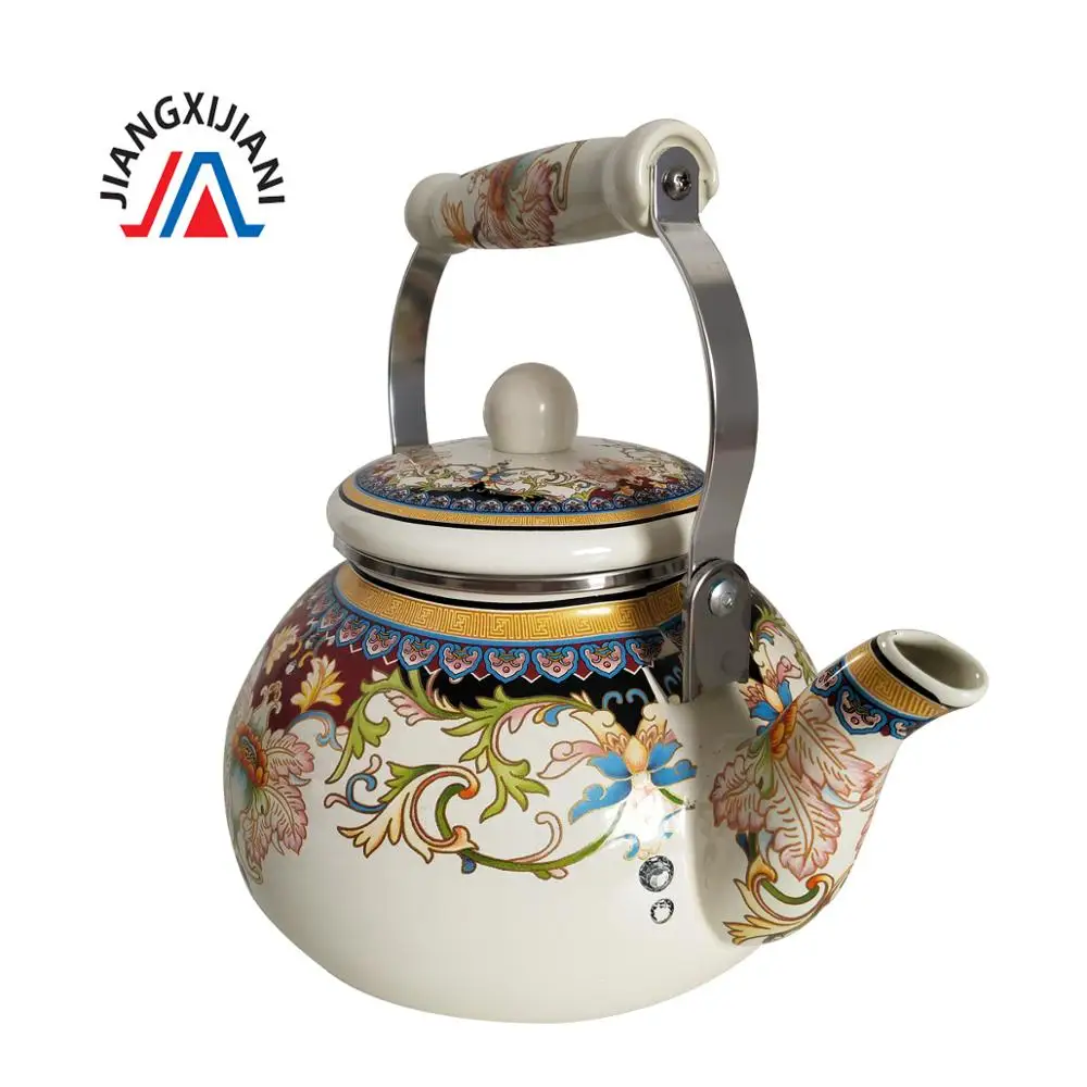 factory 2.5L Vintage flower Turkish Flower Kettle enamel teapot
