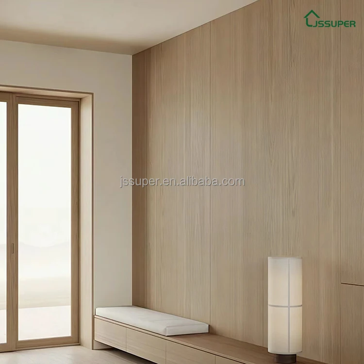 Bamboo Wood Fiber Integrated Wall Panels Wall Decorative Siding Living Room Bedroom Background Wall Paint-free Self-installation