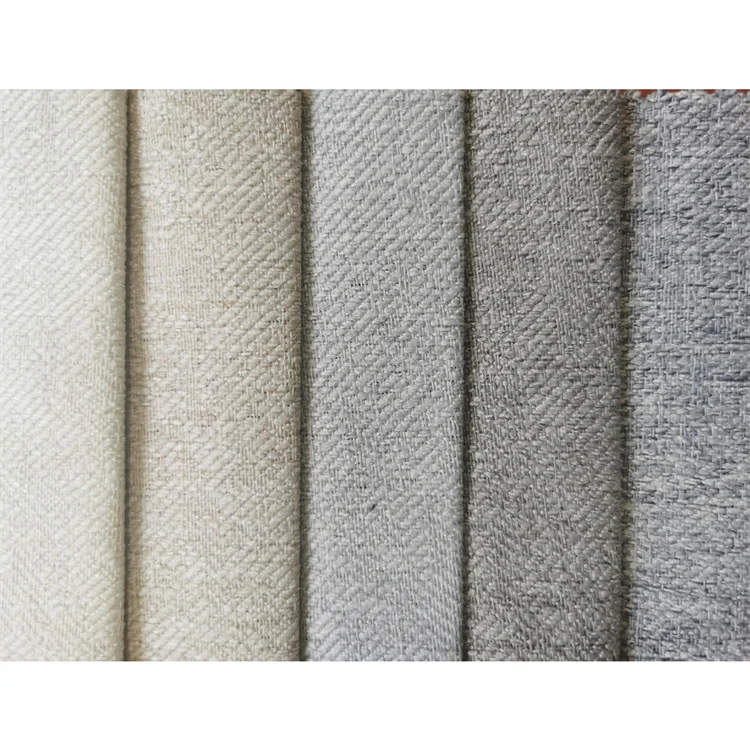 135#  Home Decor 100 Polyester Linen Look Jacquard Furniture Fabric Italian Linen Flax Fabric