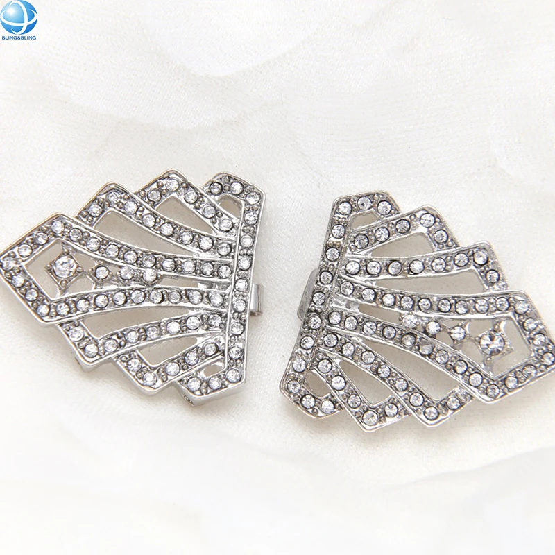 Custom Rhinestone Belt Buckle Closure Sweater Silver Clasp Hook  Wedding Bridal Belt Buckle Button Dress Decor Jewelry