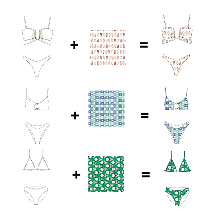 FIELD BALANCE Women Summer Clothes Beach Bikini Set Clear Strap Two Pieces Swimsuit Wholesale Bathing Suits