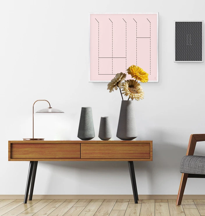 Новая модная фарфоровая Цветочная ваза ручной работы, декоративная керамическая ваза для отеля