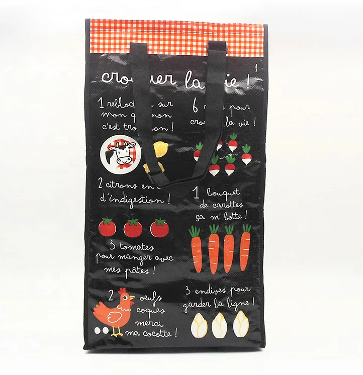 2020 Wholesale Woven Foldable Bag Trolley Bags wheeled Shopping Bags