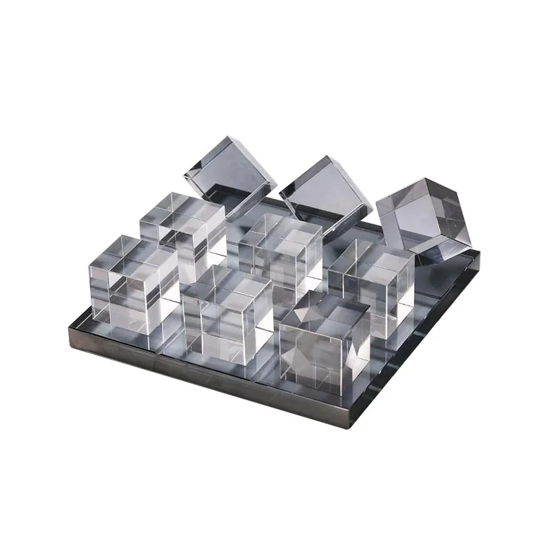 Custom Homedecor 14x14 Inches Acrylic Glass Clear Chess Board Set