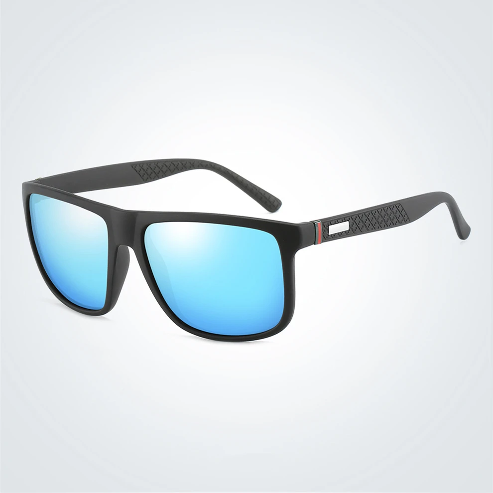tendencia 2024 Driving Square UV400 Mens Polarized Sunglasses Men