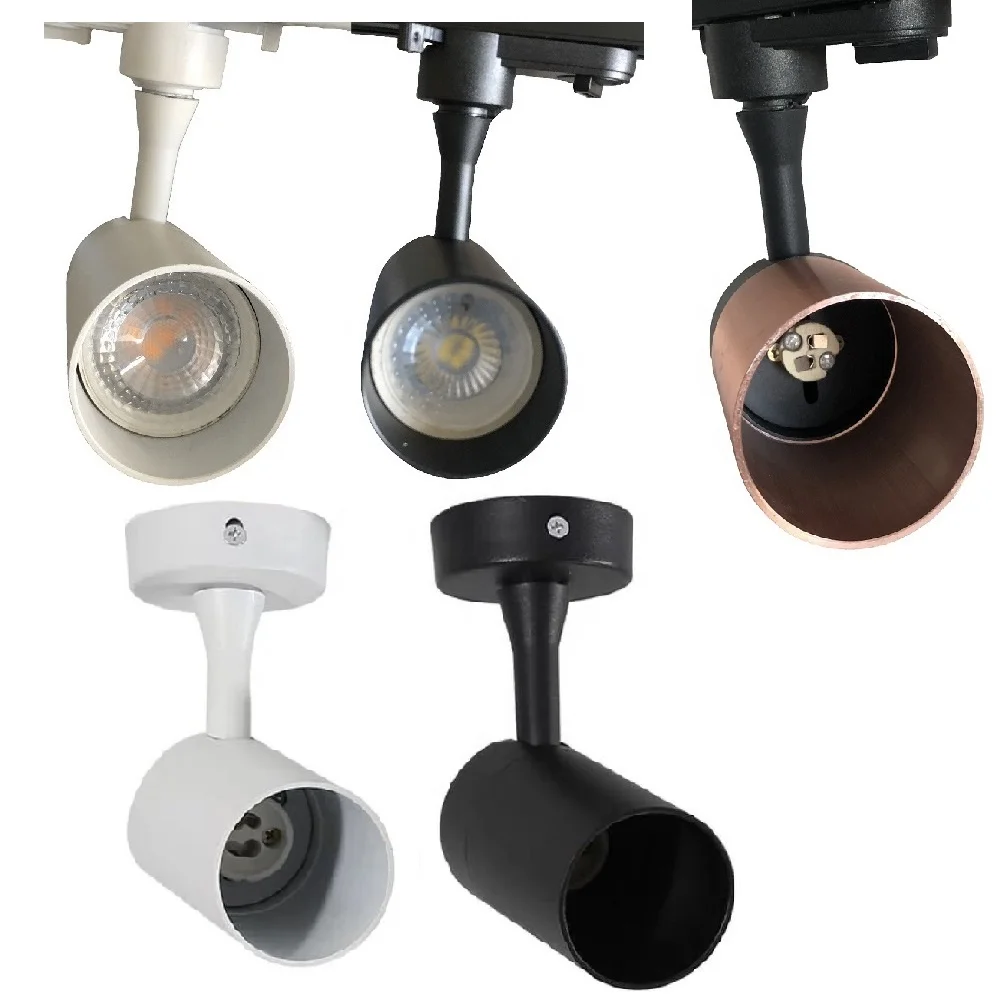 Asian style surface mounted ceiling gu5.3 lamp holder COB led spot track light  fixture gu10 fixture mr16 housing