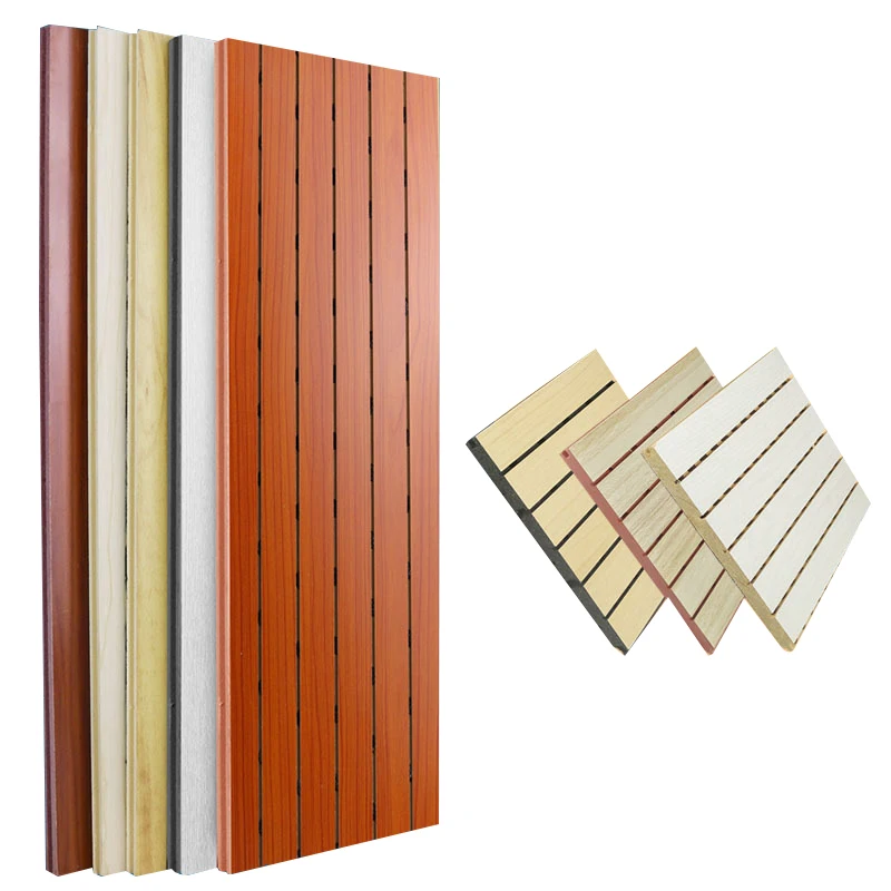 MDF wood melamine finish veneer decorative wall acoustical panels for school hall gym stadium