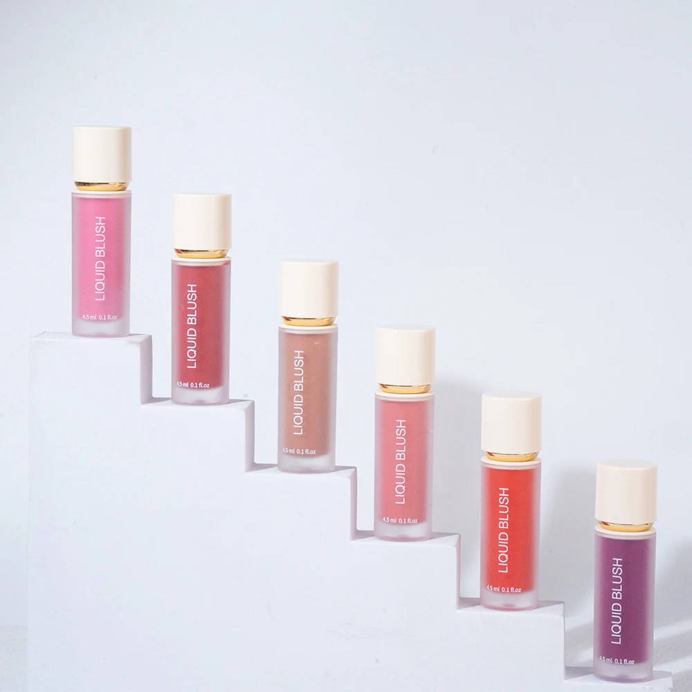Cosmetics Custom 4 Colors Blush Private Label Makeup Face Matte Vegan liquid blush private label