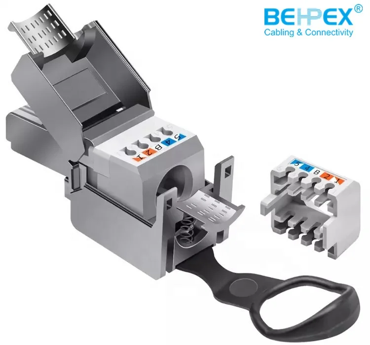 CAT8 Patch Cord Modular Plug Keystone Jack For RJ45 Cat.8 Patch Cable Tool Free