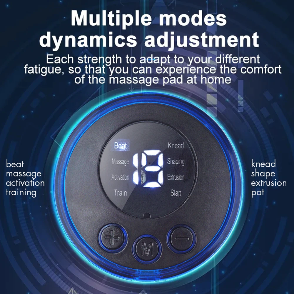 Hot Products TENS Massage Pad Feet Muscle Stimulator Massage Mat Electric Vibrating EMS Foot Massager Black USB Charging