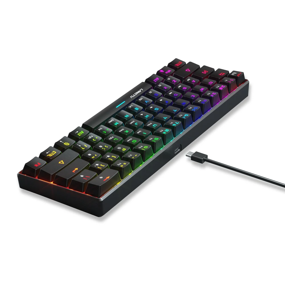 Прямая Заводская поставка ducky one мини-клавиатура 61 клавиша механическая Игровая usb-клавиатура abs прочная