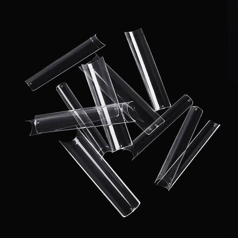 Square Tapered French XXXL No C Shape Extra Long False Nail Tips New Arrival Long Tube Half Cover Abs Nail Tips For Salon