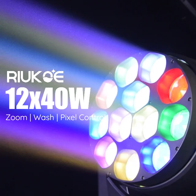 dmx lighting professional stage equipment quiet pixel 12x40w RGBW Zoom wash led movinghead light price