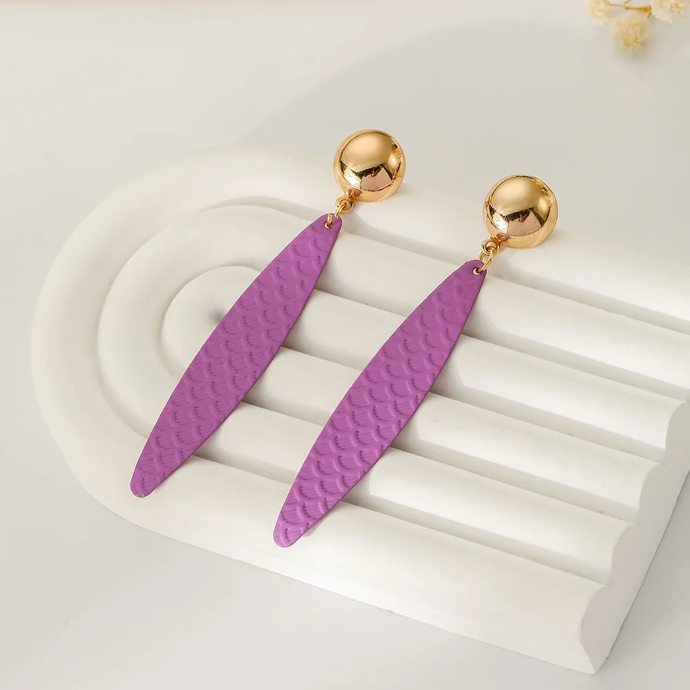 European and American New Exaggerated Fashion Earrings Long Metal Love Letter Earrings Jewelry