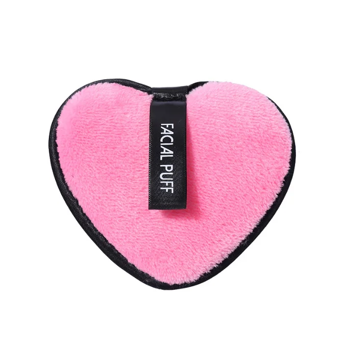 Reusable Makeup Remover Pads  heart shape  Makeup Remover Pads - Microfiber Makeup Remover Wipes