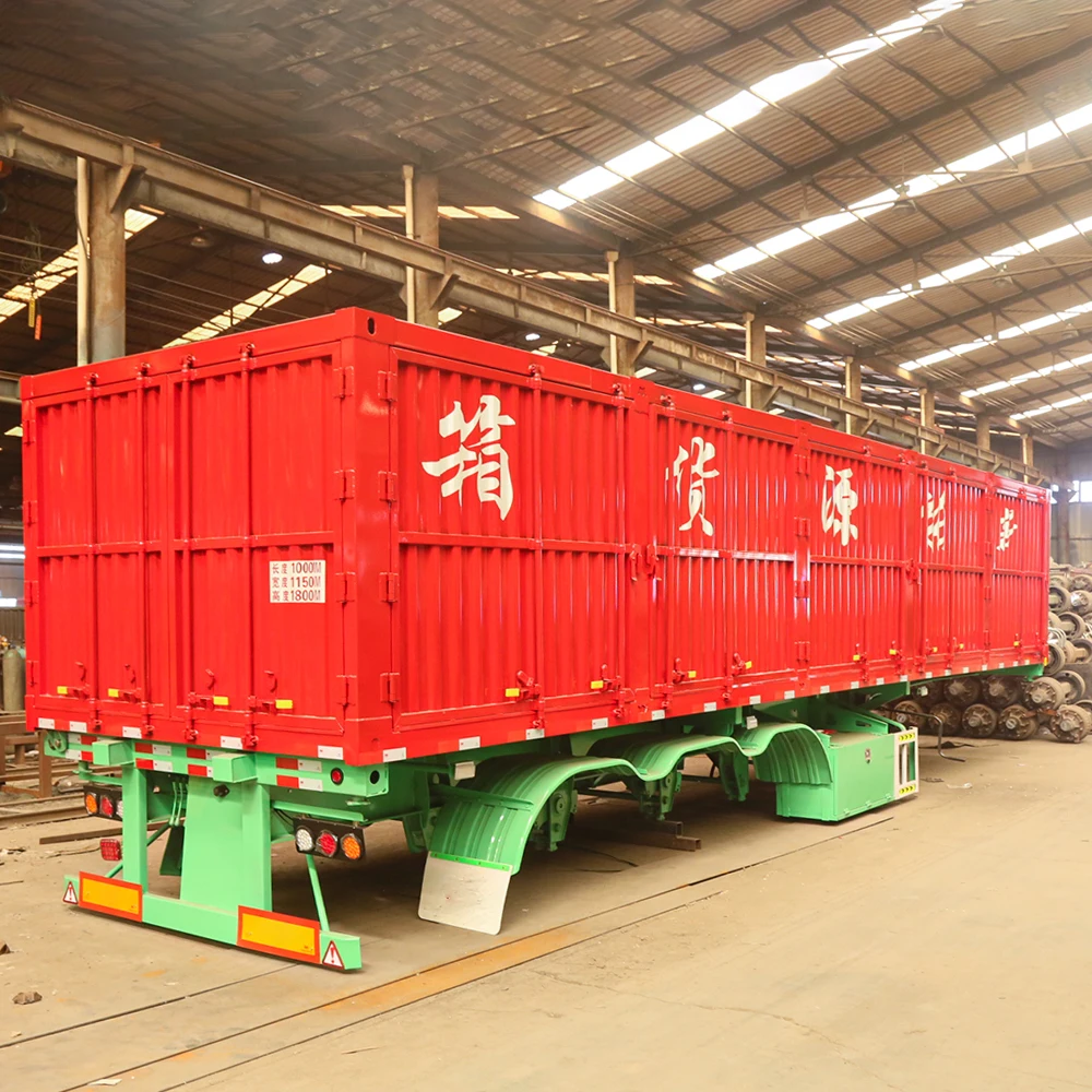 Manufacturer 3 Axles 40ft 53ft 80ton Container Trailer Van Box Trailer