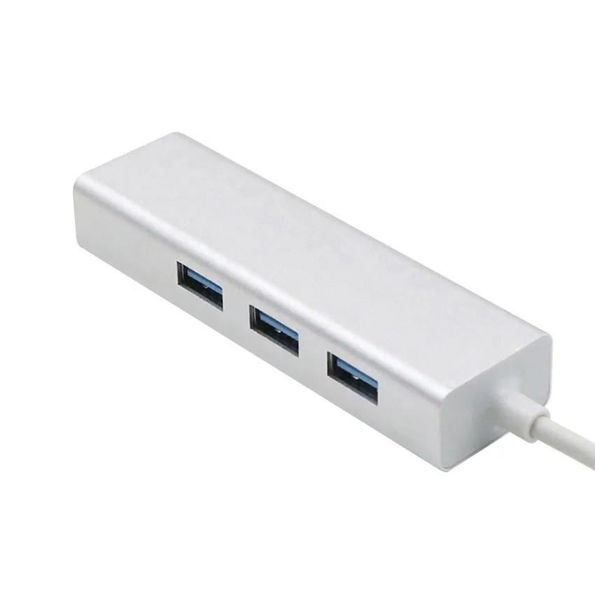 Hot Selling 4 In 1 10/100/1000mbps Gigabit Ethernet Usb C Hub Type C Multi Port Dock Station