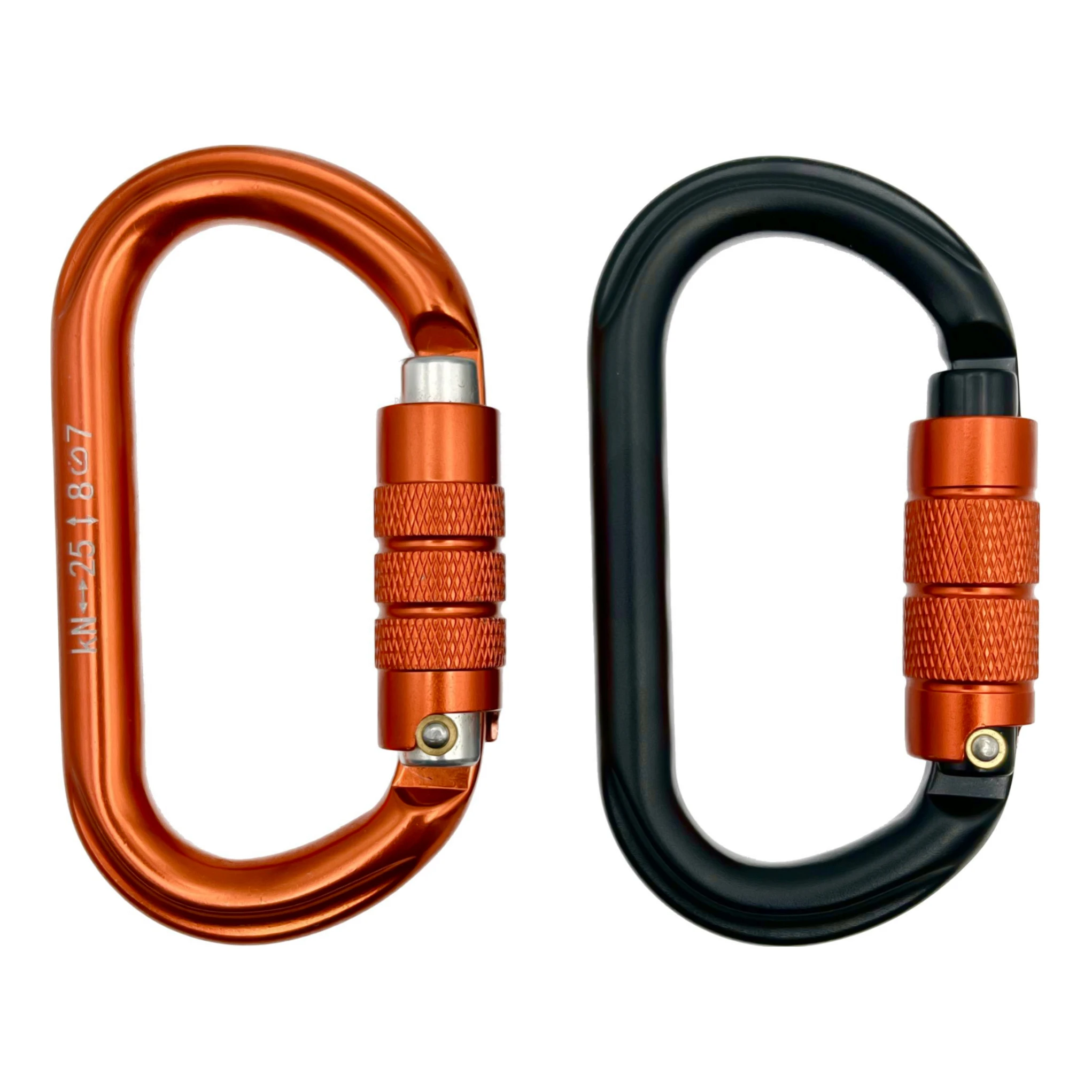 JRSGS 25kN 7075 Aluminum  Carabiner Customized Logo and Color Round Climbing Snap Hook Carabiner Hooks S7108TN