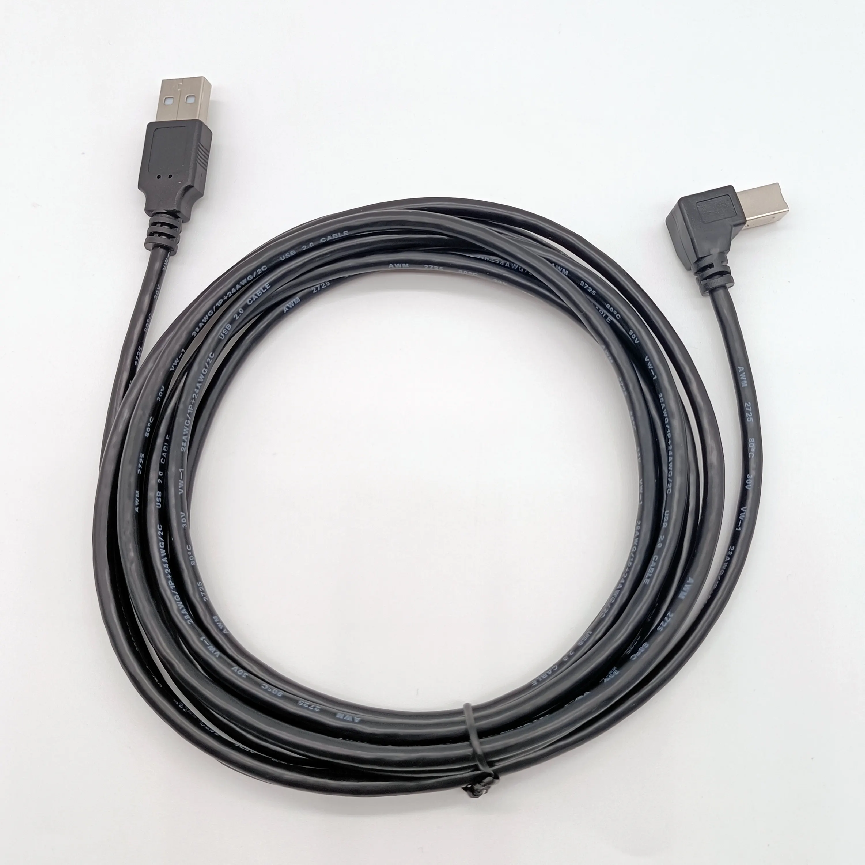 Высокоскоростной USB-кабель для 2 0 принтера от AM до BM 480 Мбит/с USB типа B 90 градусов кабель передачи данных
