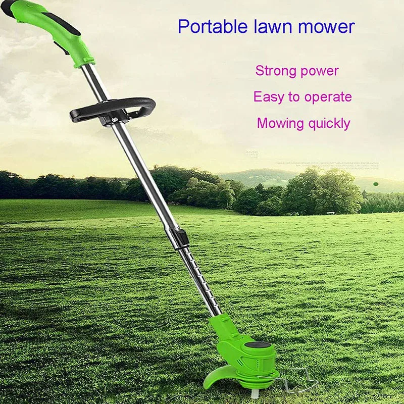 
Electric Lawn Mower Agricultural Household Cordless Weeder 12V Lithium Battery Portable Garden Pruning Tool Grass Trimmer 