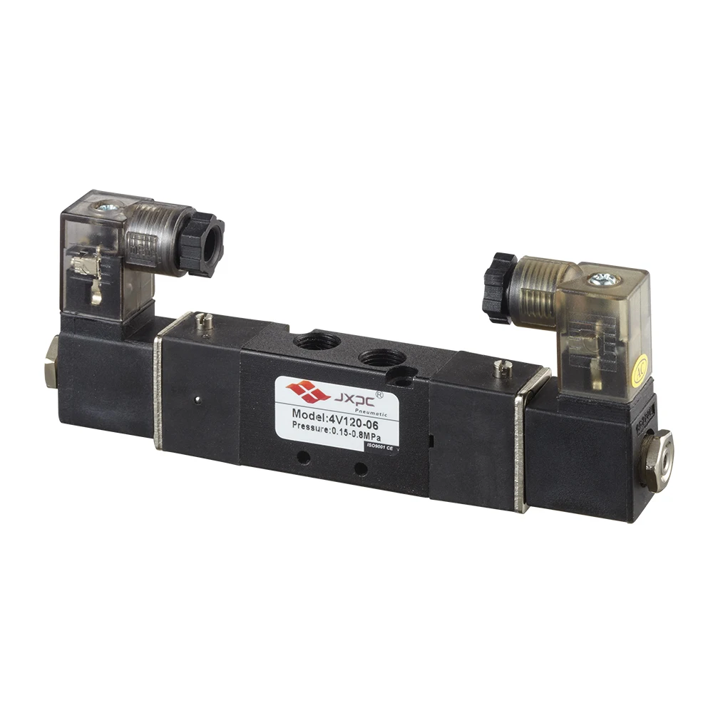 4V120-06 Pneumatic Control Valve High Quality 1/8' DC 24V Double Position 5 Way Air Solenoid Valve