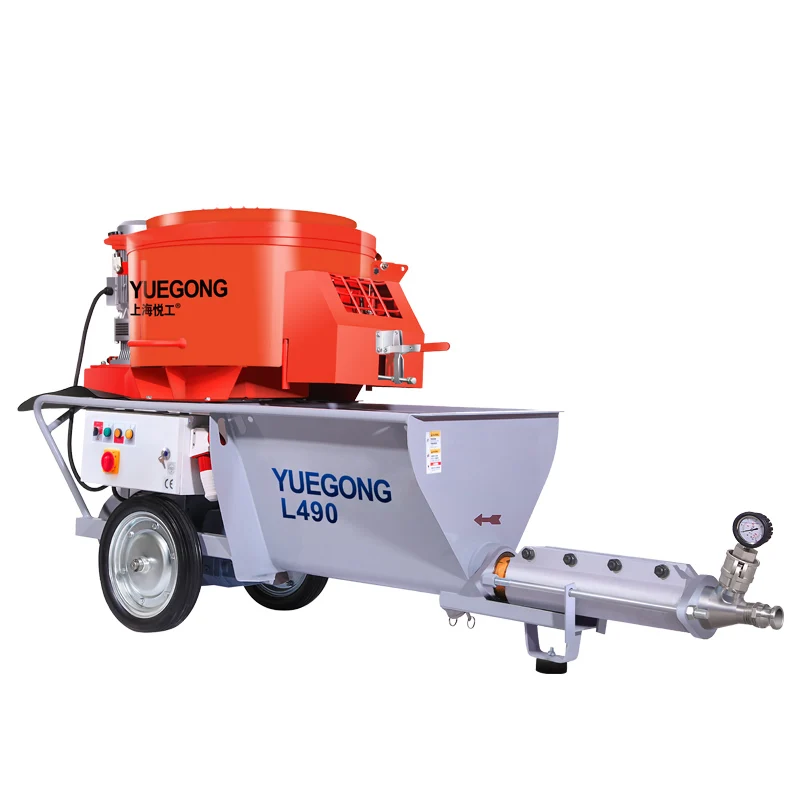 Manufacturer Cement Mortar Pump Sprayer Machine With Mixer Wall Plastering Sand Lime Stucco Concrete Mixer Pump Spray Equipment