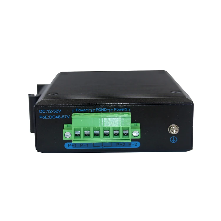 -40 to 85 IP40 6kv Surge Protection 4 Gigabit POE Port + 2 1000M SFP Port Industrial Network Switch