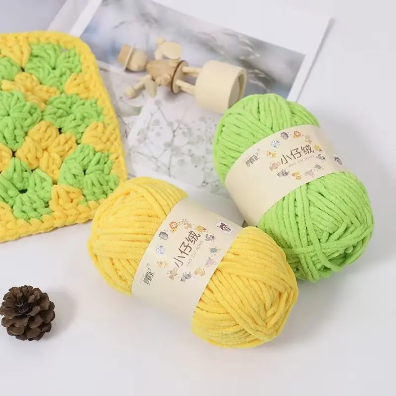 Yarncrafts Chunky Polyester Hand Knitting Crochet Baby Chenille Blankets Scarves Dolls Yarn