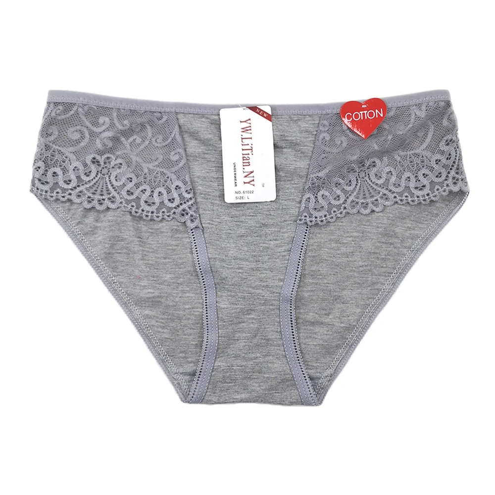 
Professional supplier underwear mix color stock women briefs cotton crotch soft panties 