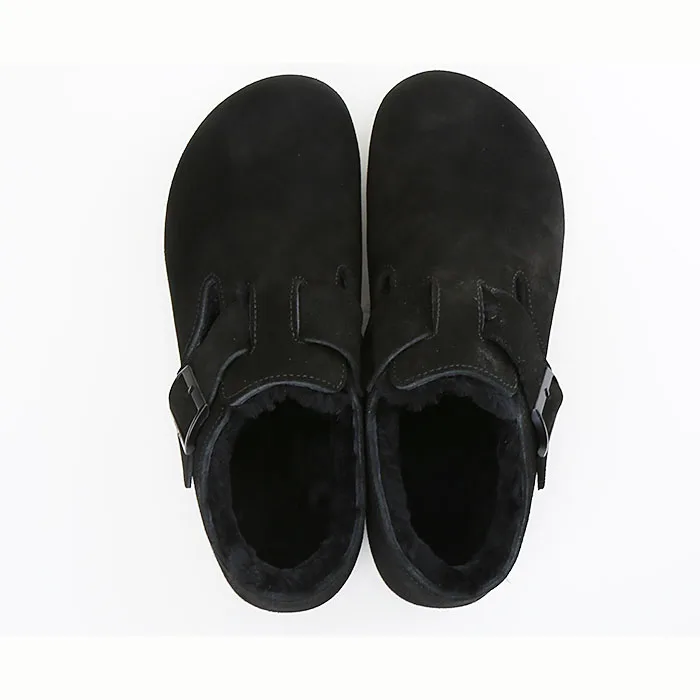 
Colorful Casual Shoe Black Leather Winter Fur Shoes For Men and Women <span style=
